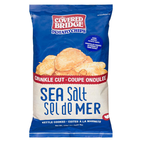Covered Bridge Crinkle Cut Sea Salt Chips 170g