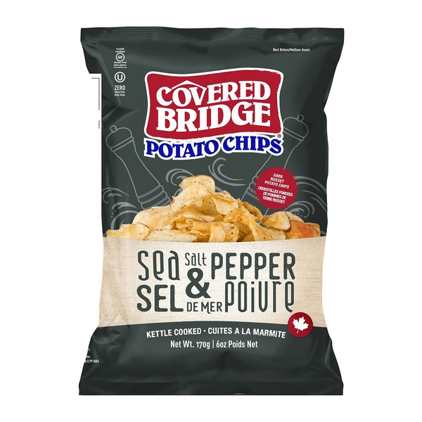 Covered Bridge Sea Salt & Pepper Chips 170g