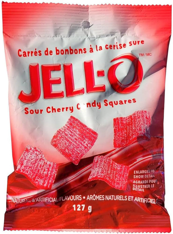 Jell-O Sour Cherry Squares 127g