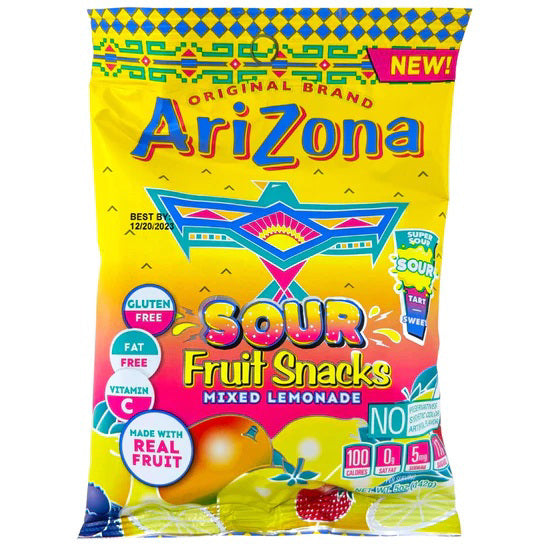 Arizona Sour Fruit Snacks Mixed Lemonade 142g