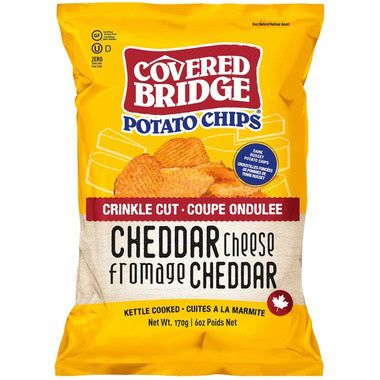 Covered Bridge Crinkle Cut Cheddar Chips 170g