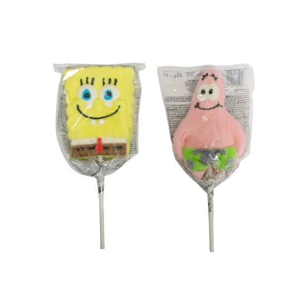 Spongebob or Patrick Marshmallow Lollipop