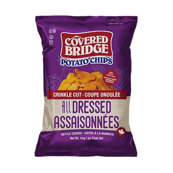Covered Bridge Crinkle Cut All Dressed Chips 170g