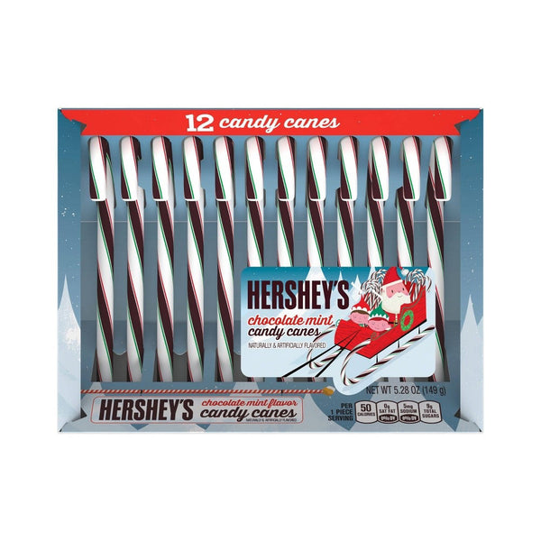 Hershey's Chocolate Mint Candy Canes 12PK 149g
