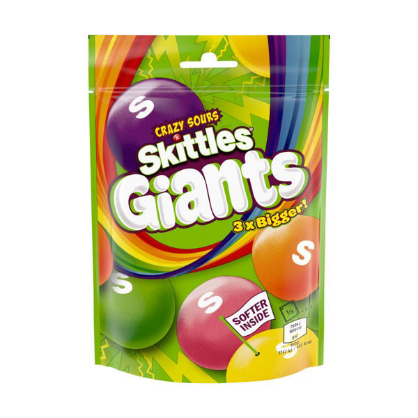 Crazy Sours Skittles Giants 132g
