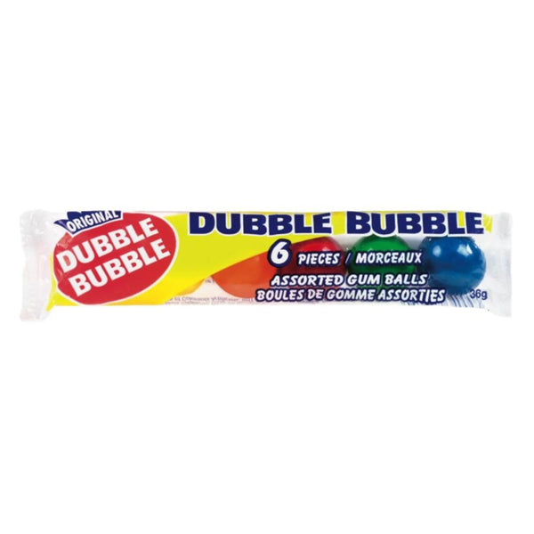 Dubble Bubble Assorted Gum Balls 6 Pack 36g
