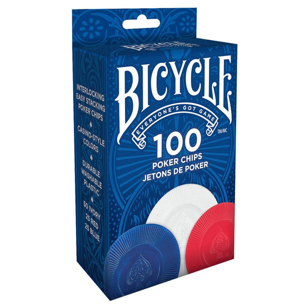 Bicycle Plastic Poker chips 100 (Blue Box)