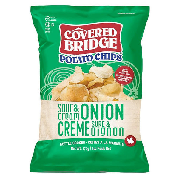 Covered Bridge Sour Cream & Onion Chips 170g