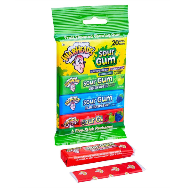 Warhead Sour Gum (4 x 5 Stick Packages)