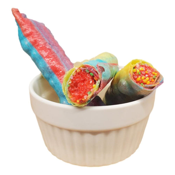 Freeze Dried Fruit Roll Ups Filled With Gummy Clusters 2pk