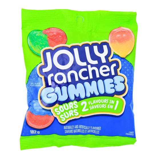 Jolly Rancher Gummies Sours 2 in 1 182g