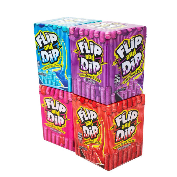 Flip&Dip Gummy Sticks & Sour Dip (EACH)
