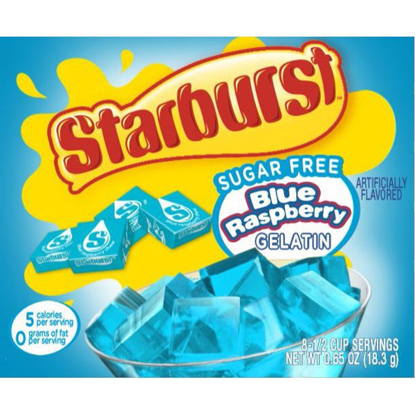 Starburst Sugar Free Gelatin Blue Rasp