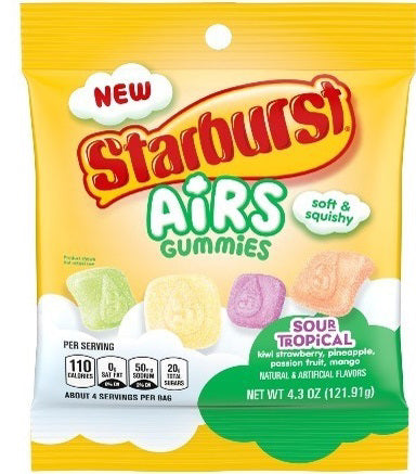 Starburst Airs Gummies Sour Tropical 122g