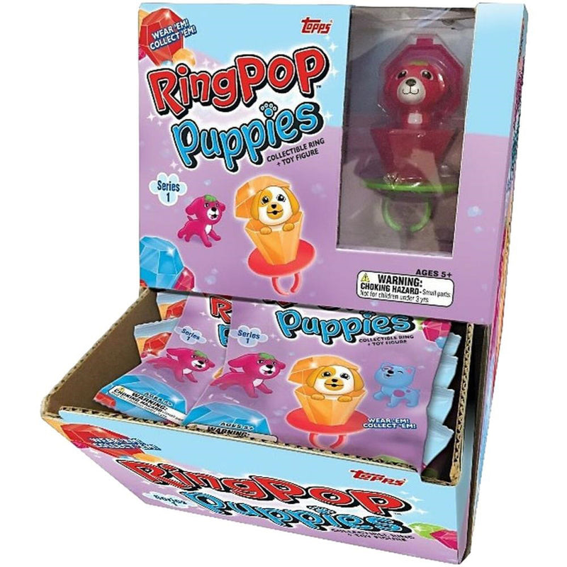Topps Ring Pop Puppies - Collectible Ring + Toy Figure