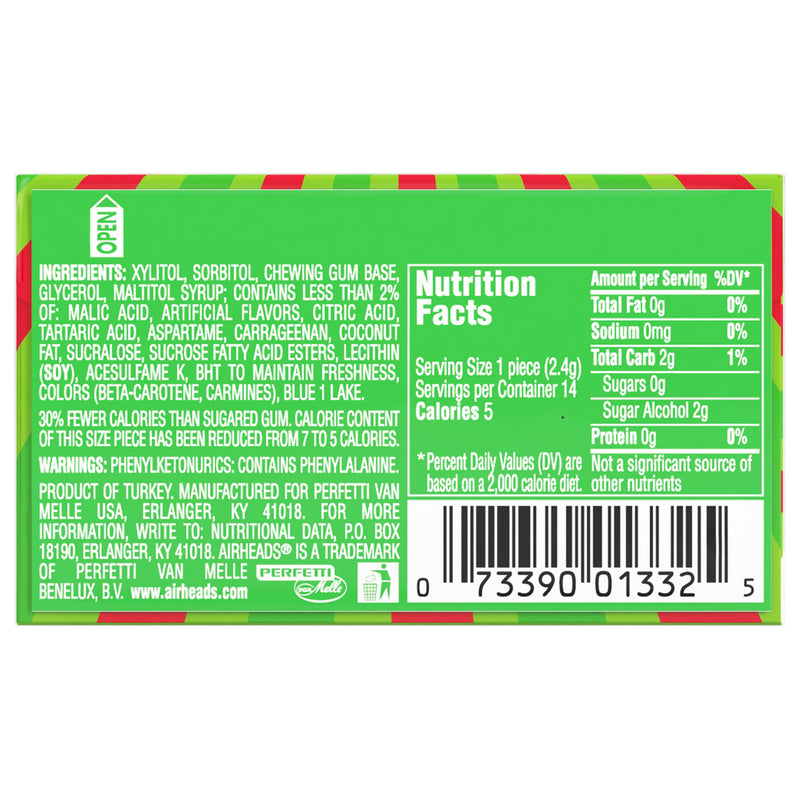 Airheads Gum Watermelon (Sugar Free) 14pc