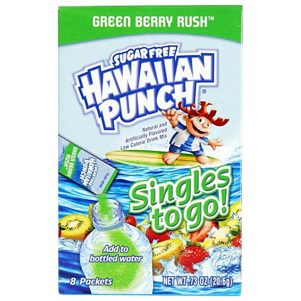 Hawaiian Punch Green Berry Rush Singles To Go