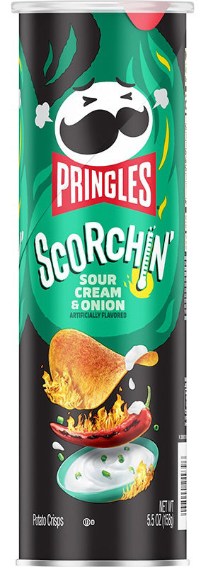 Pringles Scorchin Sour Cream And Onion 156g