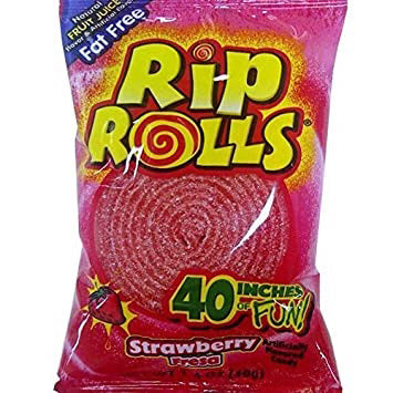 Sour Rip Rolls Strawberry