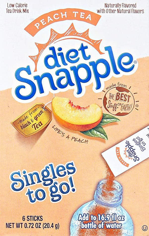 Snapple Diet Peach Tea Singles To Go